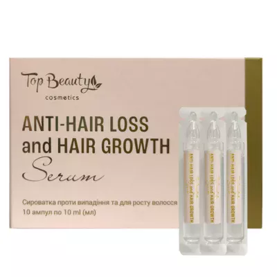 Сироватка проти випадіння та для активного росту волосся Top Beauty Anti-Hair Loss and Hair Growth, 10 шт