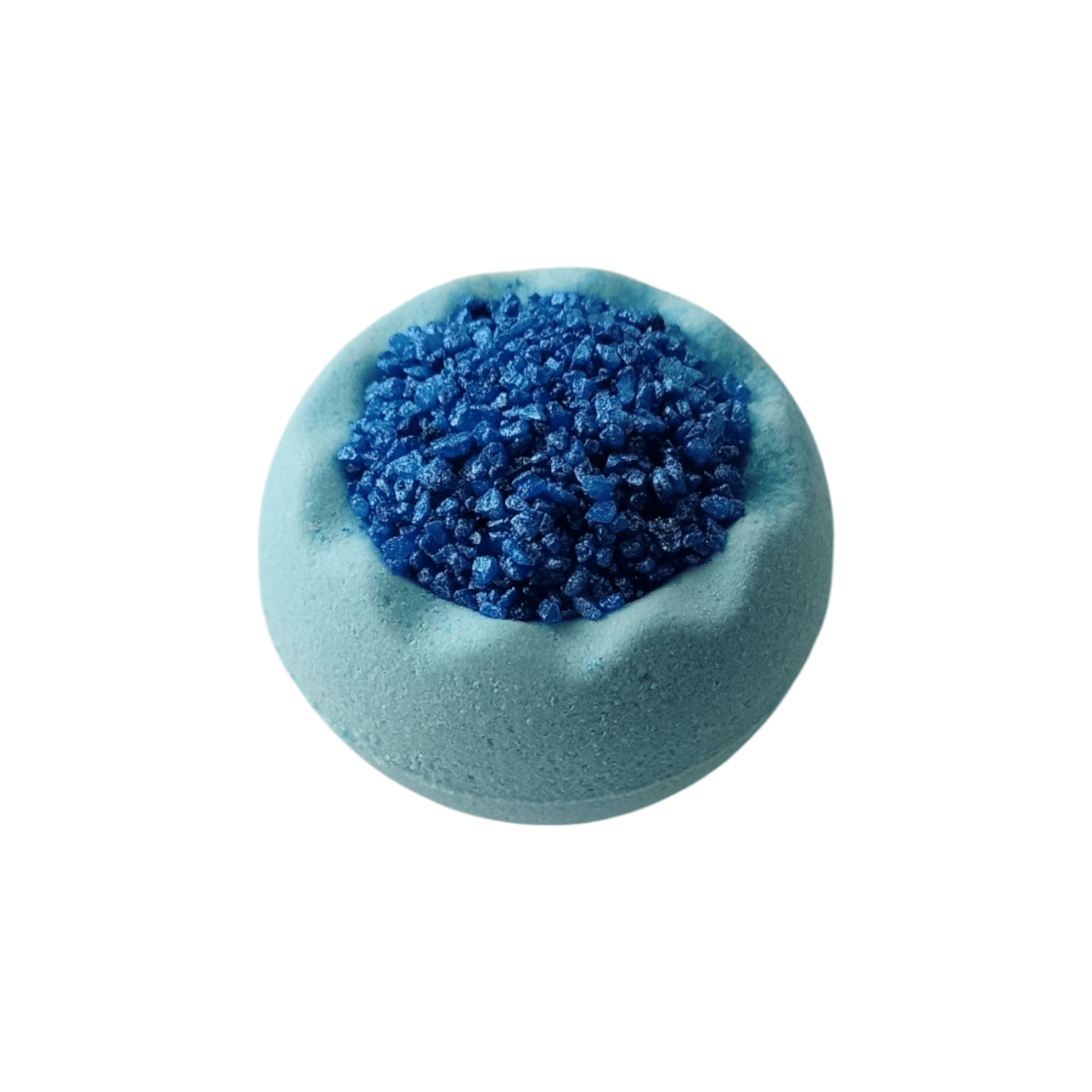 Бомбочка для ванни Green Balance з сіллю та шимером блакитна, 150 гр